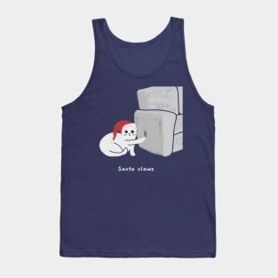 Santa claws (white caption) Tank Top